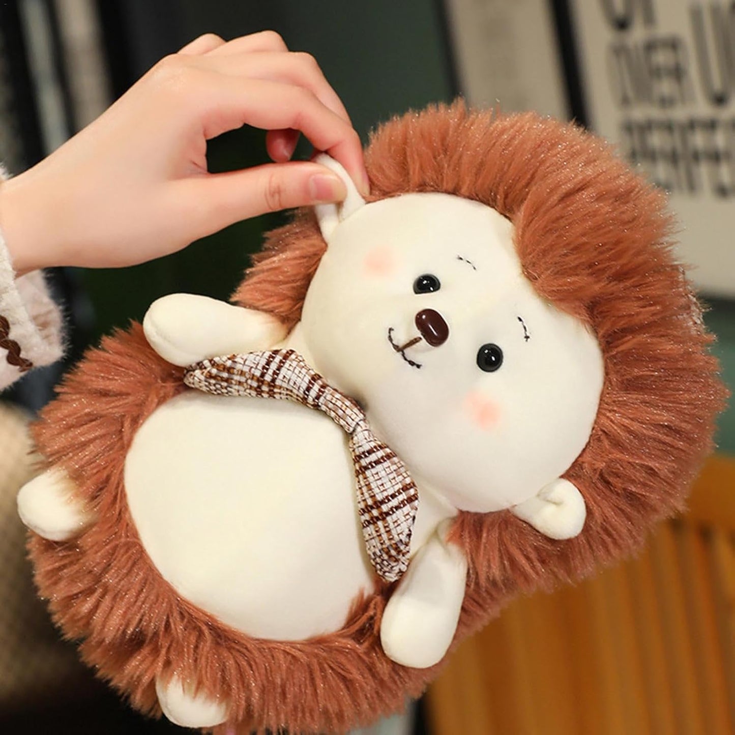 Peluche Erizo Elegante Grande 25 Cm Con Gorro Y Corbatin - Spacemarket