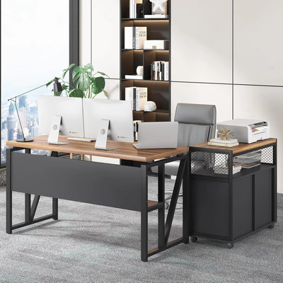 Preventa - Escritorio Ejecutivo En L 140 Cm Modular Cajonera Reversible - Spacemarket