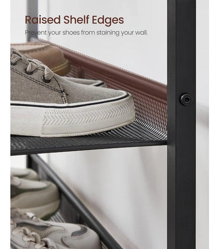 Mueble Zapatero Organizador 5 Niveles Fierro Y Madera - Spacemarket