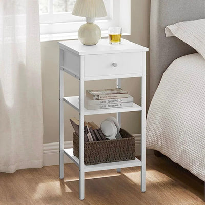 Velador Blanco Con Cajon Cajonera - Spacemarket