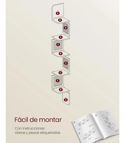 Estante Esquinero Zig Zag Estilo Ratan - Spacemarket