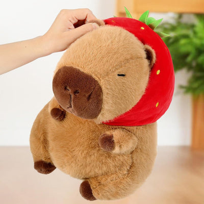 Peluche Capibara Carpincho Con Gorro Desmontable 35 Cm - Spacemarket