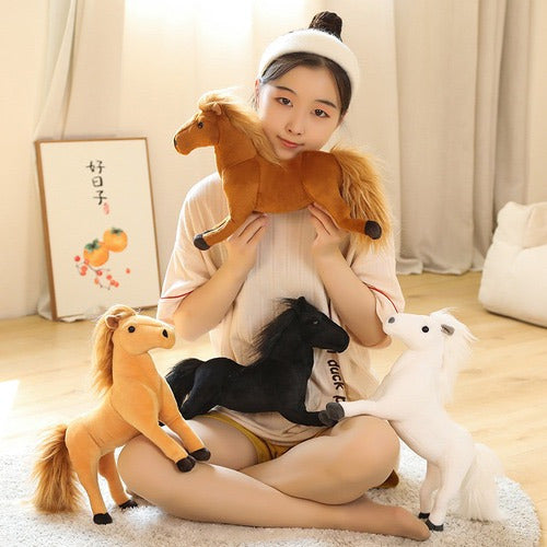 Peluche Caballo Galopante Piernas Flexibles Con Sonido 40 Cm - Spacemarket