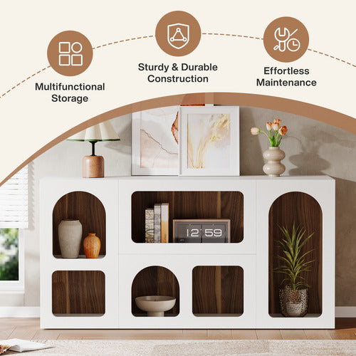 Mueble Arrimo Recibidor Blanco Minimalista Eclectico Premium - Spacemarket