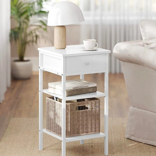 Velador Blanco Con Cajon Cajonera - Spacemarket