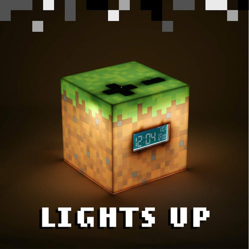 Reloj Despertador Minecraft Con Luz Y Sonido Original - Spacemarket