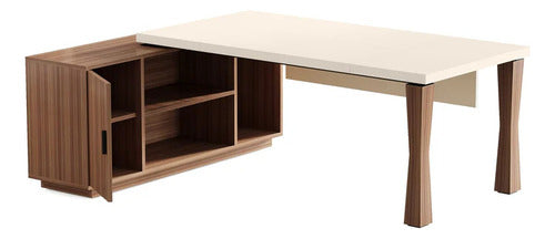 Escritorio Ejecutivo En L Con Cajonera Premium 180 Cm - Spacemarket