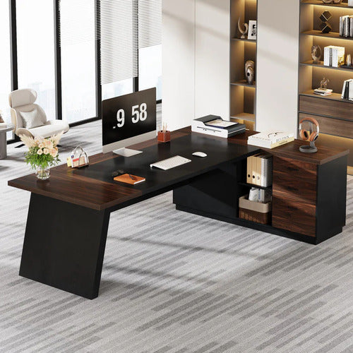 Escritorio Ejecutivo En L Lujo Premium 200 Cm - Spacemarket