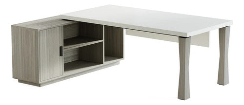 Escritorio Ejecutivo En L Con Cajonera Premium 180 Cm - Spacemarket