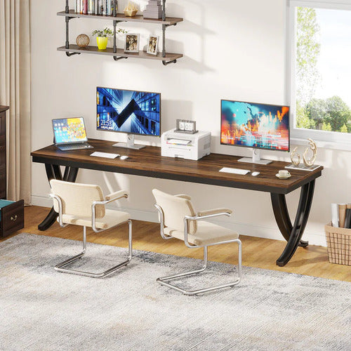 Escritorio Industrial Premium Grande 200 Cm Para 2 Personas - Spacemarket