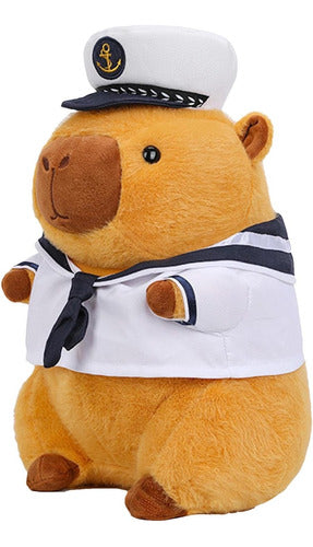 Peluche Capibara Capitan Marinero Grande 35 Cm - Spacemarket