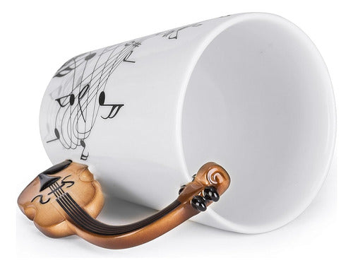 Taza Con Forma De Violin Musica 350 Ml - Spacemarket