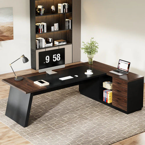 Escritorio Ejecutivo En L Lujo Premium 200 Cm - Spacemarket