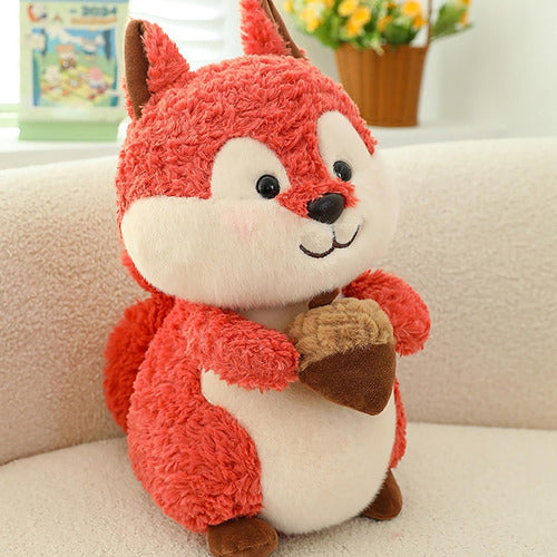Peluche Ardilla Con Nuez Kawaii 40 Cm - Spacemarket