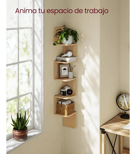 Estante Esquinero Zig Zag Estilo Ratan - Spacemarket