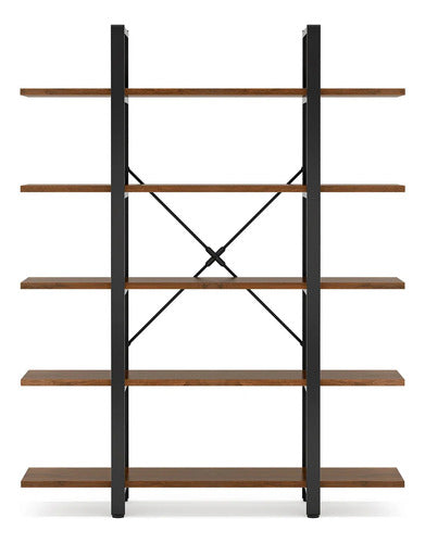 Estante Librero Industrial 5 Niveles Premium Diseño Abierto - Spacemarket