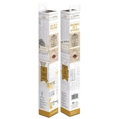Set 2 Poster Harry Potter Licenciado Mapa Merodeador - Spacemarket
