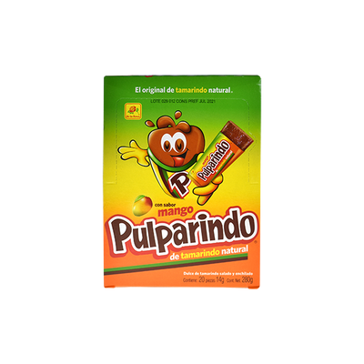 Caja 20 Dulces Mexicanos Pulparindo Tamarindo Sabor Mango - Spacemarket