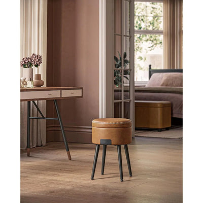 Silla Taburete Elegante Ecocuero Café Con Almacenamiento - Spacemarket