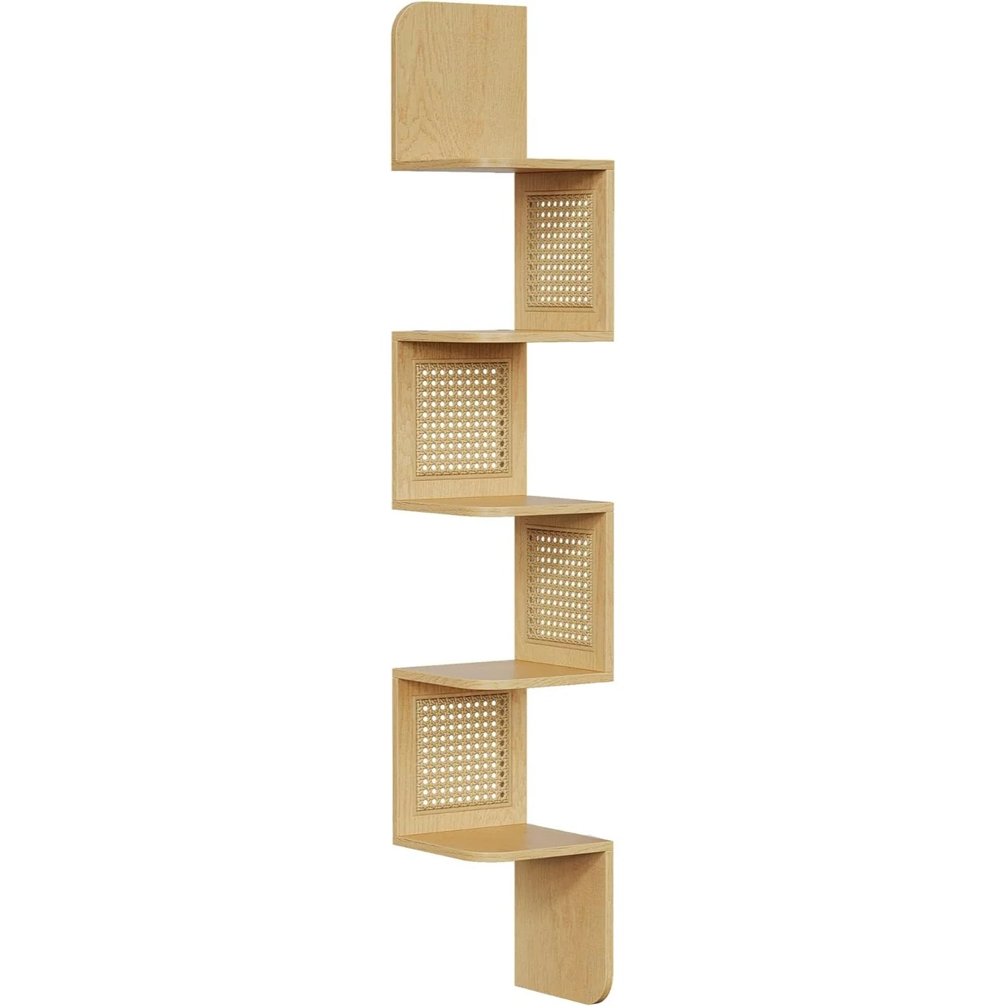 Estante Esquinero Zig Zag Estilo Ratan - Spacemarket