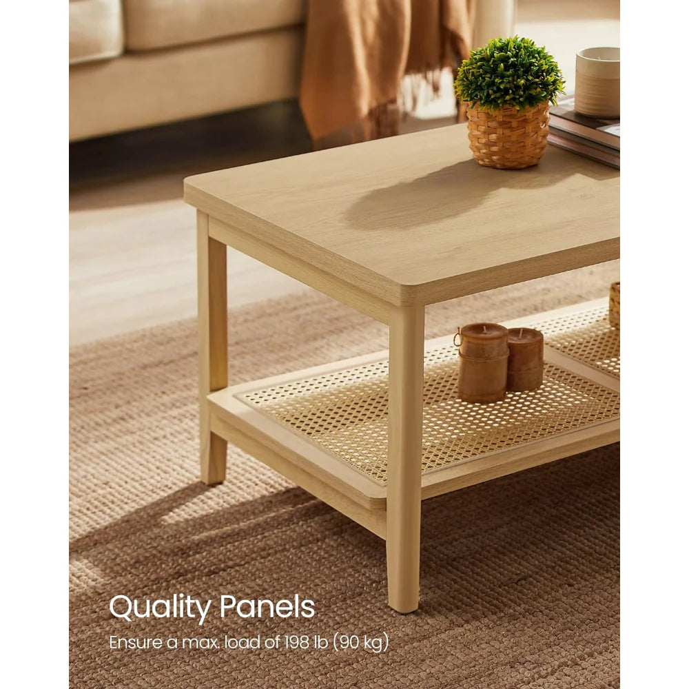 Mesa De Centro Rectangular Estilo Ratan - Spacemarket