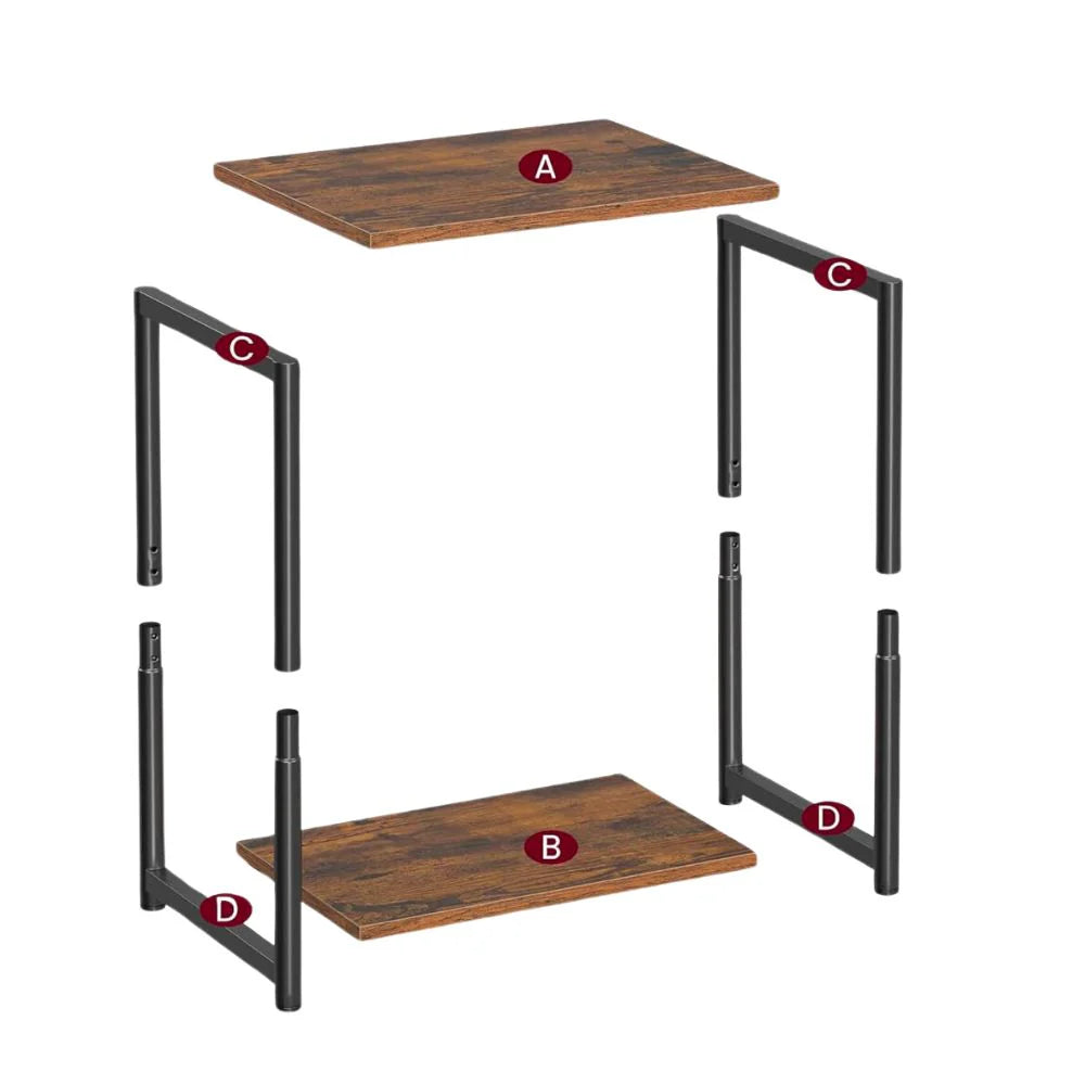 Set 2 Mesas Auxiliares Estilo Industrial - Spacemarket