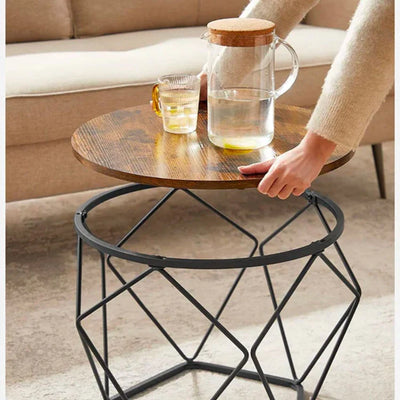 Set 2 Mesas Centro Hexagonal Tipo Araña Estilo Industrial - Spacemarket