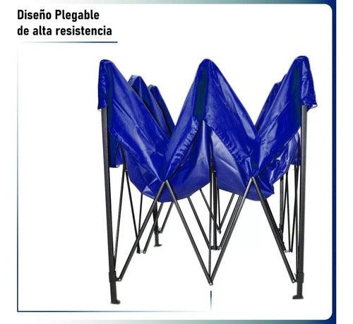 Toldo 2x2 Plegable Metálico Antioxidable Con Lona - Spacemarket