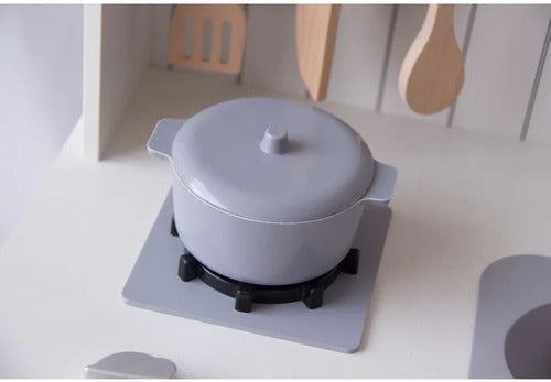 Cocina De Madera Vintage Para Niños Con Accesorios 91 Cm - Spacemarket