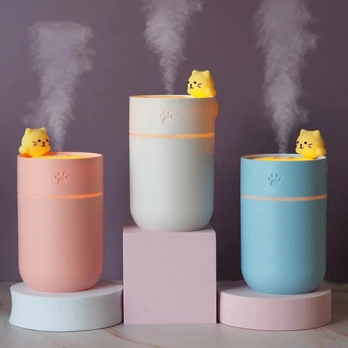 Humificador Portatil Lámpara Gato Kawaii 260ml - Spacemarket