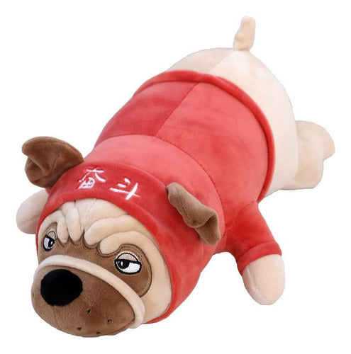 Peluche Perro Pug Con Traje Grande 50 Cm Kawaii - Spacemarket