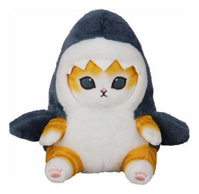 Peluche Gato Michi Tiburon Kawaii Cute Grande 20 Cm - Spacemarket