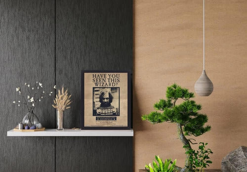 Cuadro Poster 3d Harry Potter Oficial Marco Madera Negra - Spacemarket