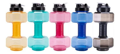 Botella Agua Deportiva Forma Mancuerna Gym 2,6 Litros - Spacemarket