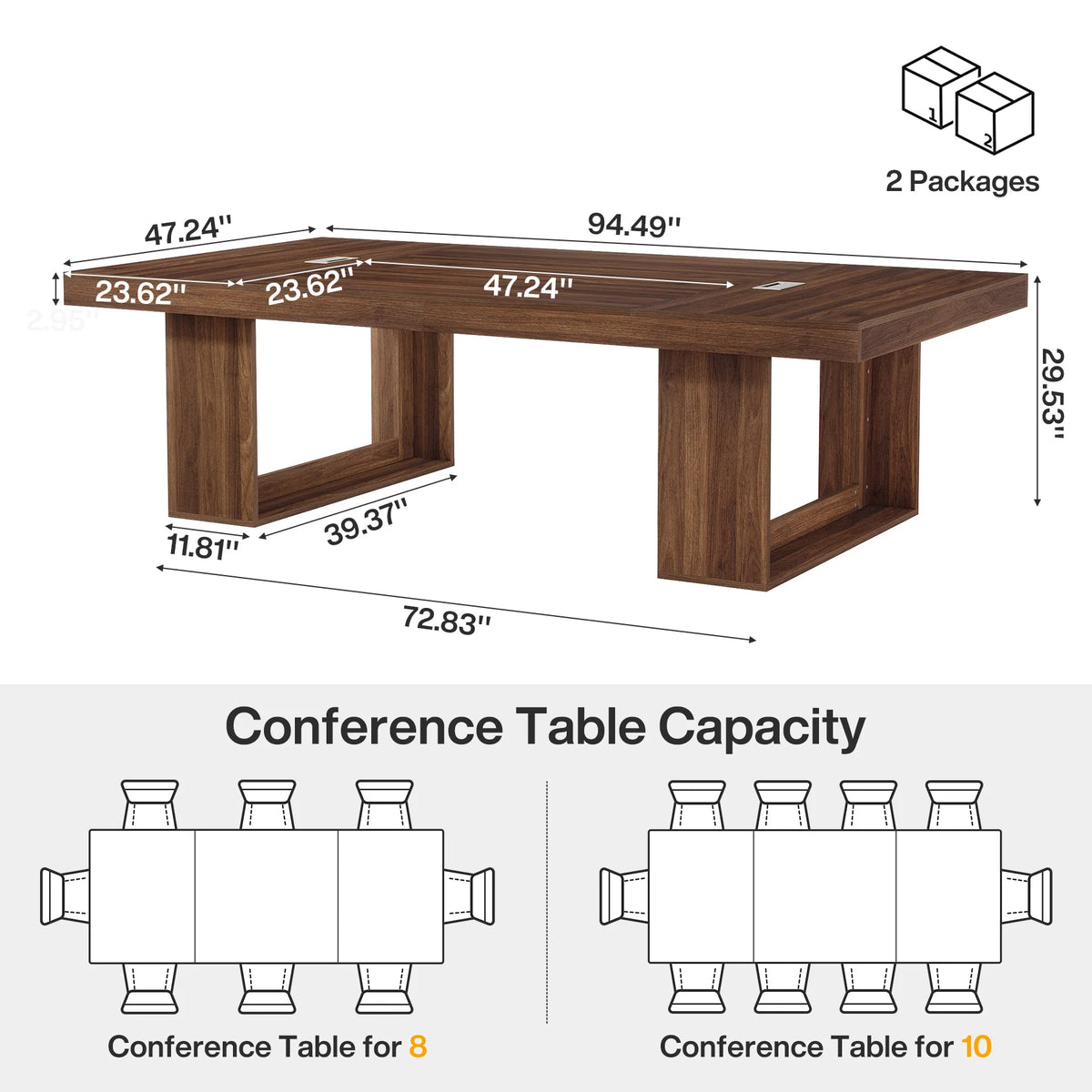 Preventa - Mesa Conferencia Premium 240 CM 8-10 Personas - Spacemarket