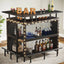PREVENTA - Mueble Home Bar Metal En L Con Portacopas - Spacemarket