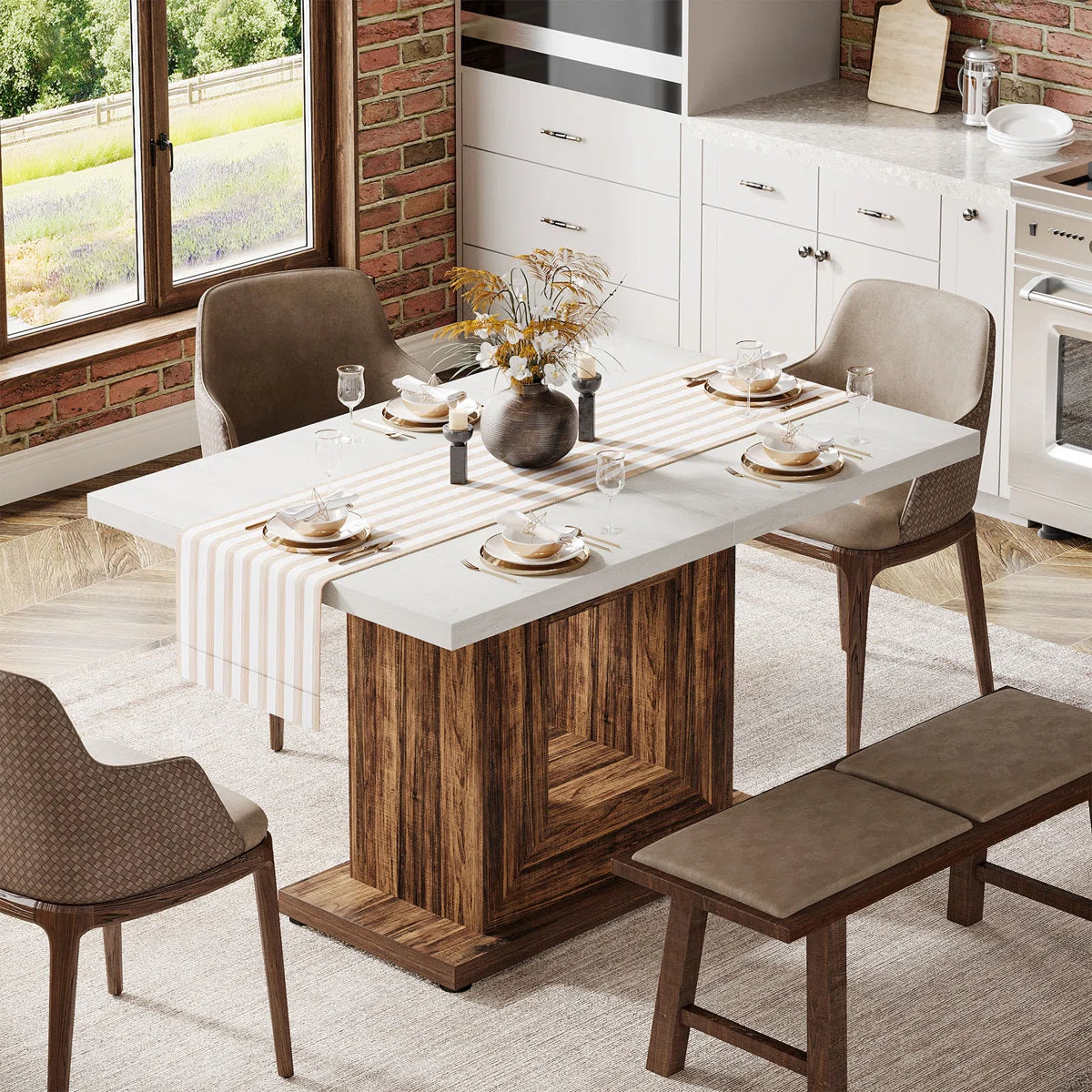 Mesa Comedor Cocina Bicolor Premium 4 Personas - Spacemarket