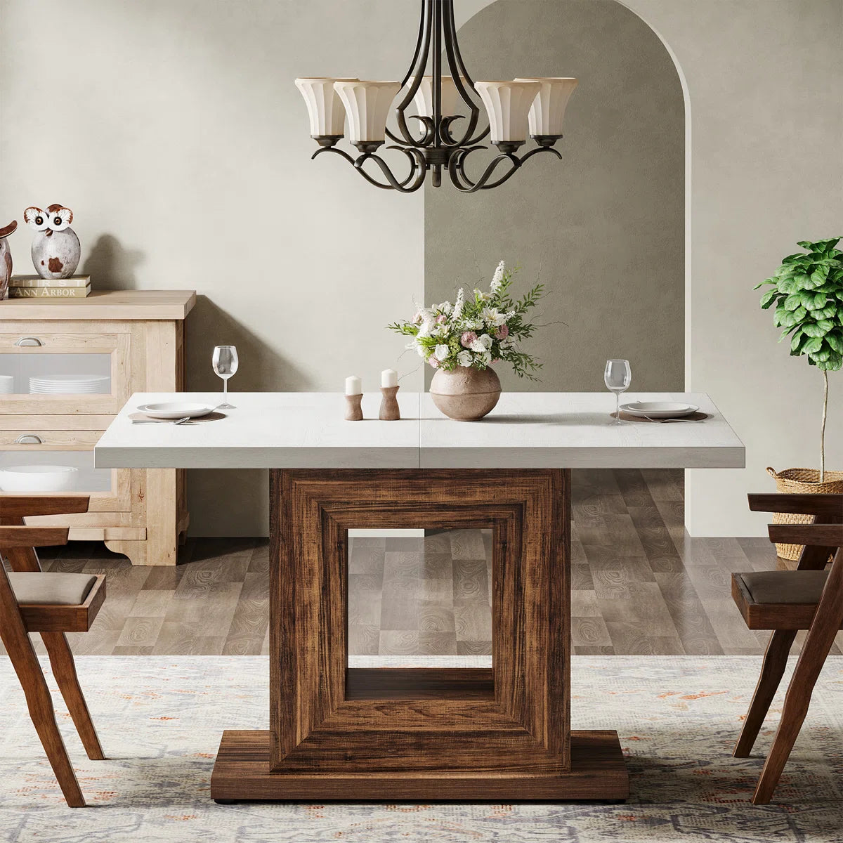 Mesa Comedor Cocina Bicolor Premium 4 Personas - Spacemarket