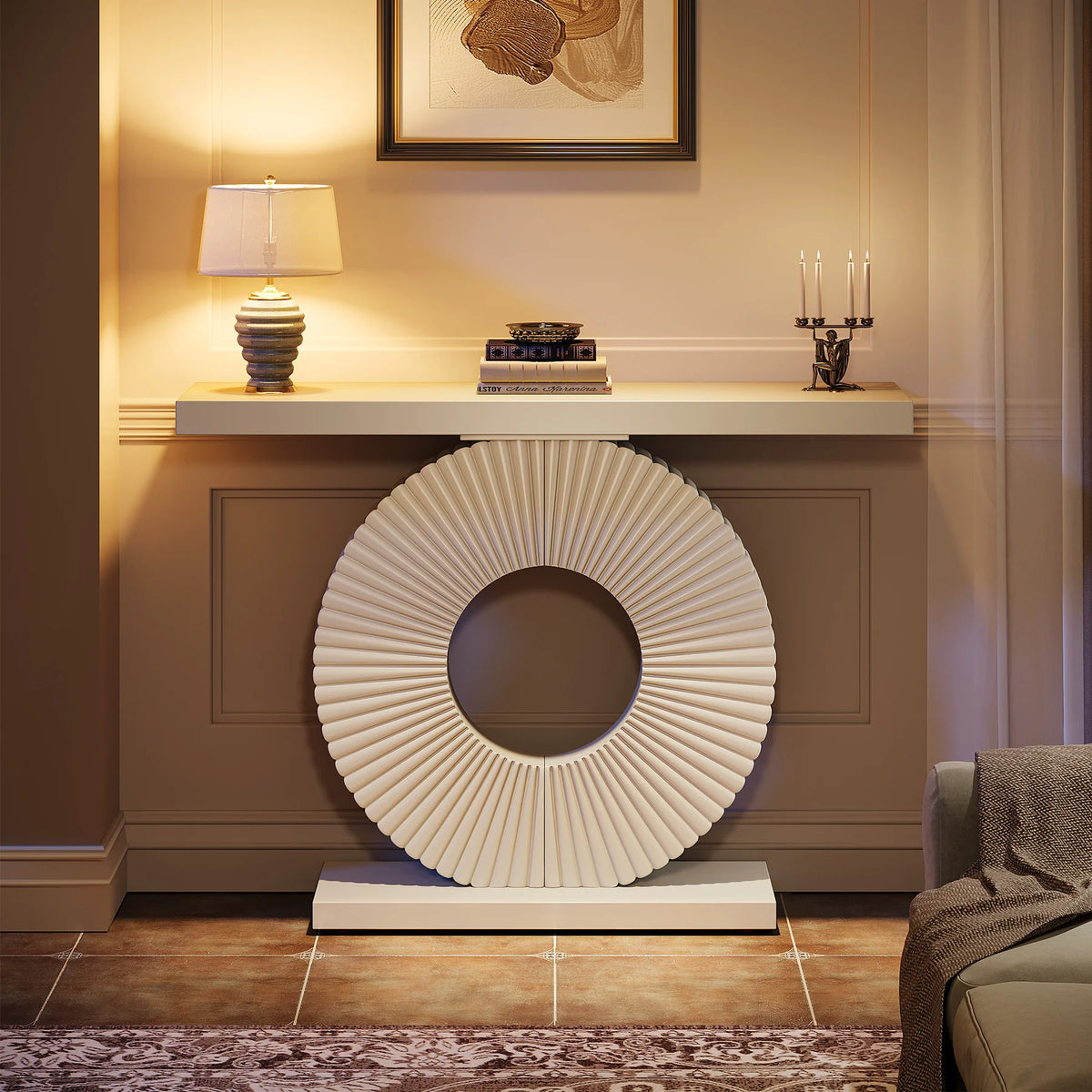 Preventa - Arrimo Premium Forma Geometrica Circular Blanco
