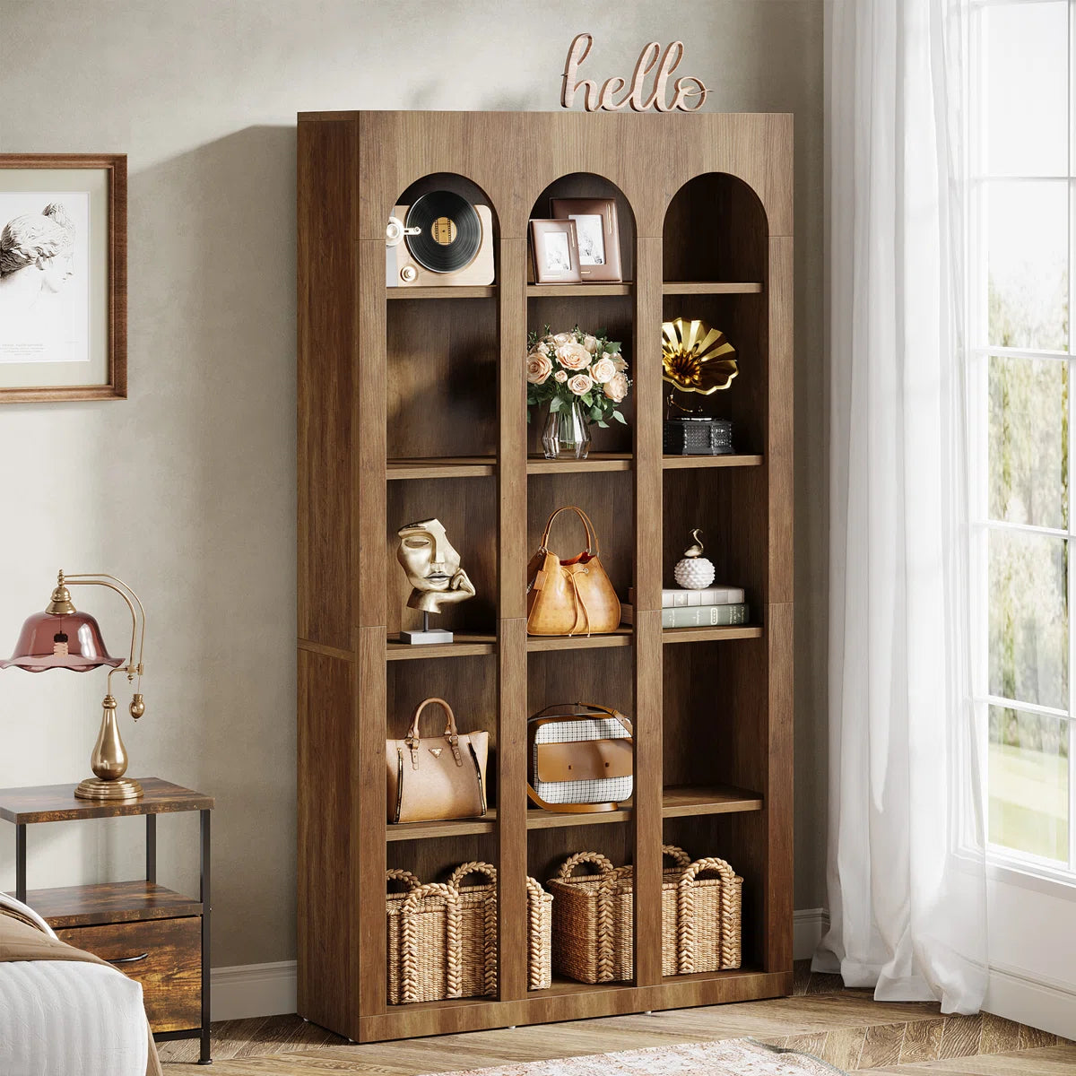PREVENTA - Mueble Estante Librero Biblioteca Forma Arqueada Premium - Spacemarket