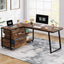 Preventa - Escritorio Industrial en L Reversible 135 CM Con Cajonera - Spacemarket