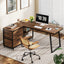Preventa - Escritorio Industrial en L Reversible 135 CM Con Cajonera - Spacemarket
