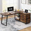 Preventa - Escritorio Industrial en L Reversible 135 CM Con Cajonera - Spacemarket