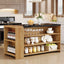Mesa Isla Bar Cocina 140 Cm 5 Estantes Premium Marrón Claro - Spacemarket