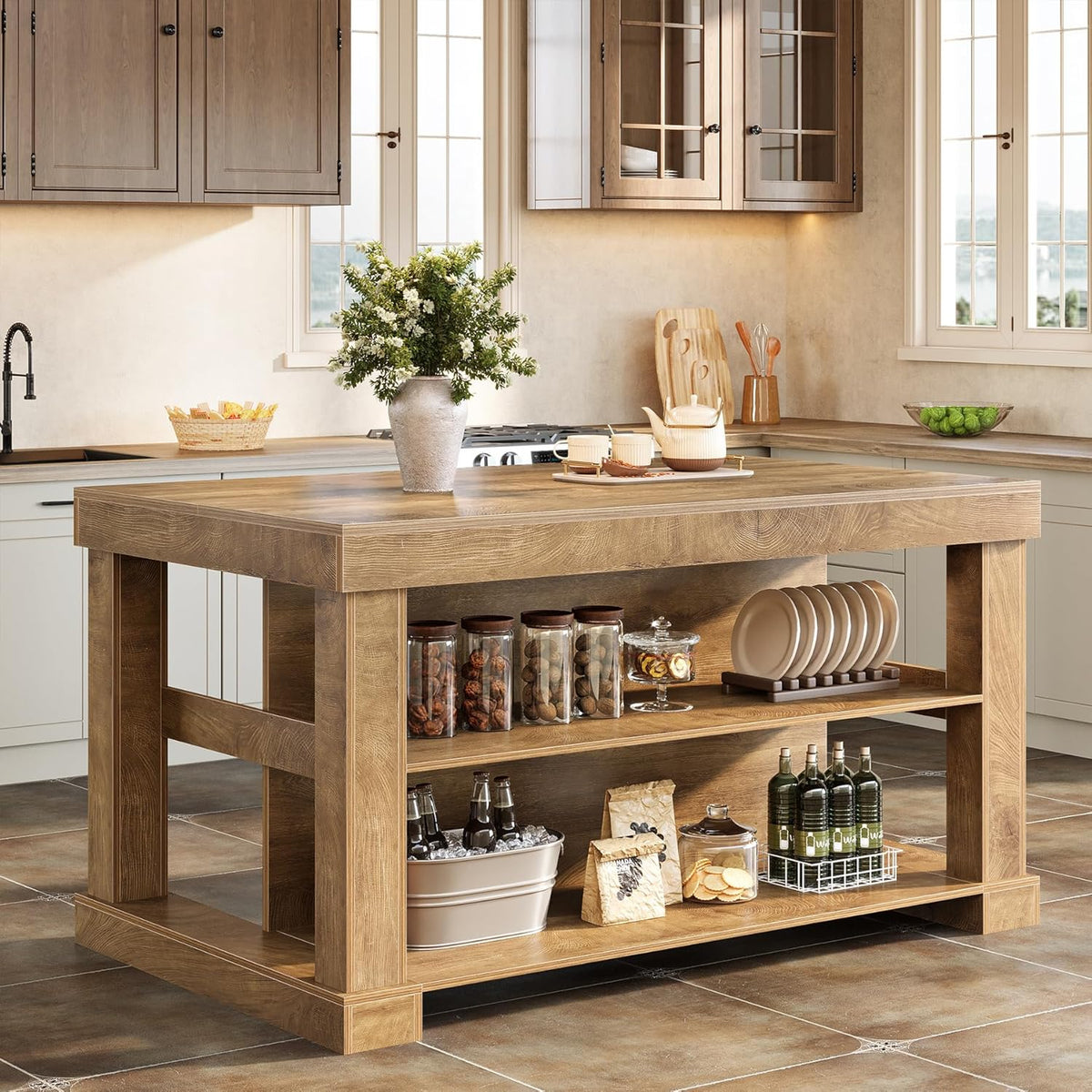 Preventa - Mueble Isla Cocina Premium Diseño Rustico 140 CM - Spacemarket