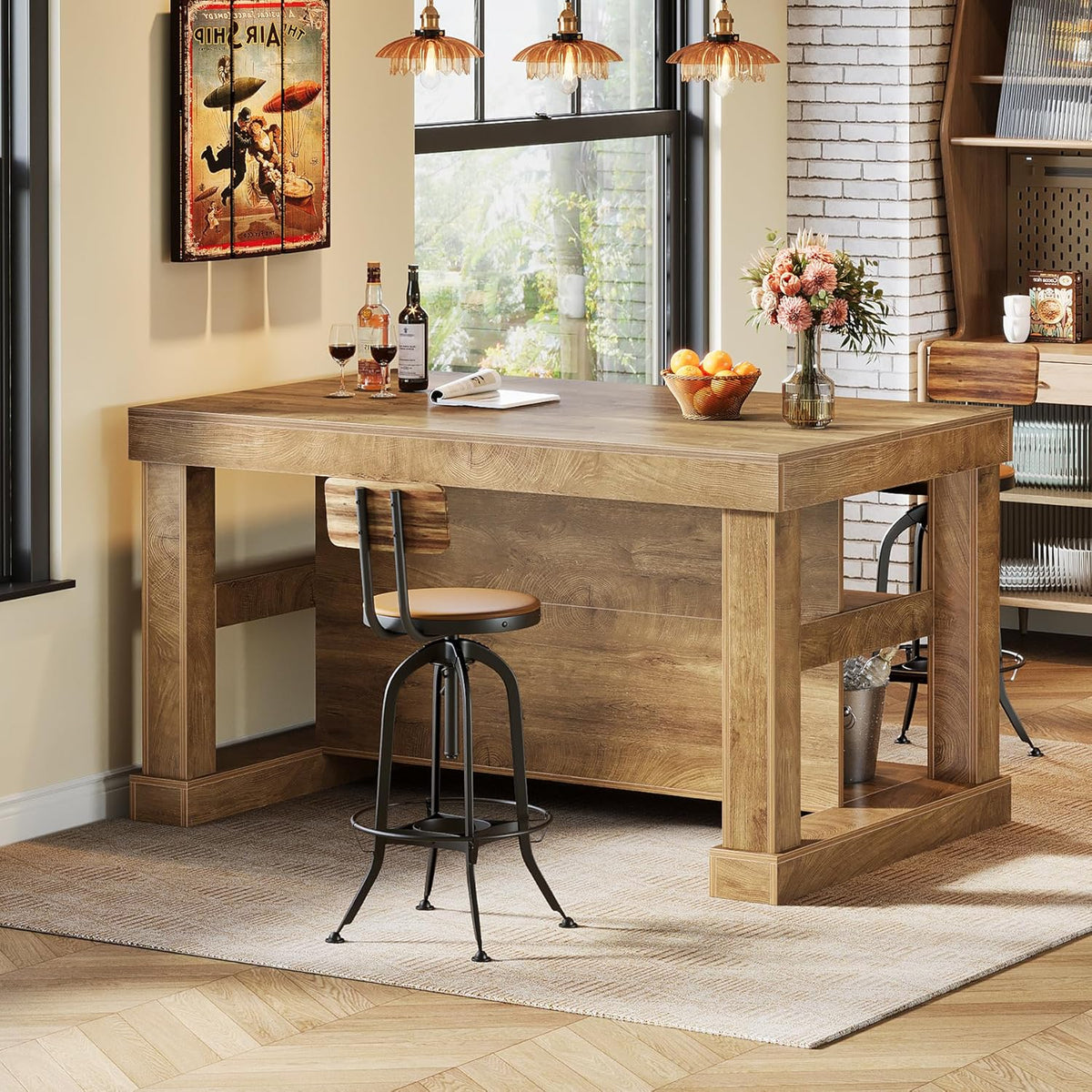 Preventa - Mueble Isla Cocina Premium Diseño Rustico 140 CM - Spacemarket