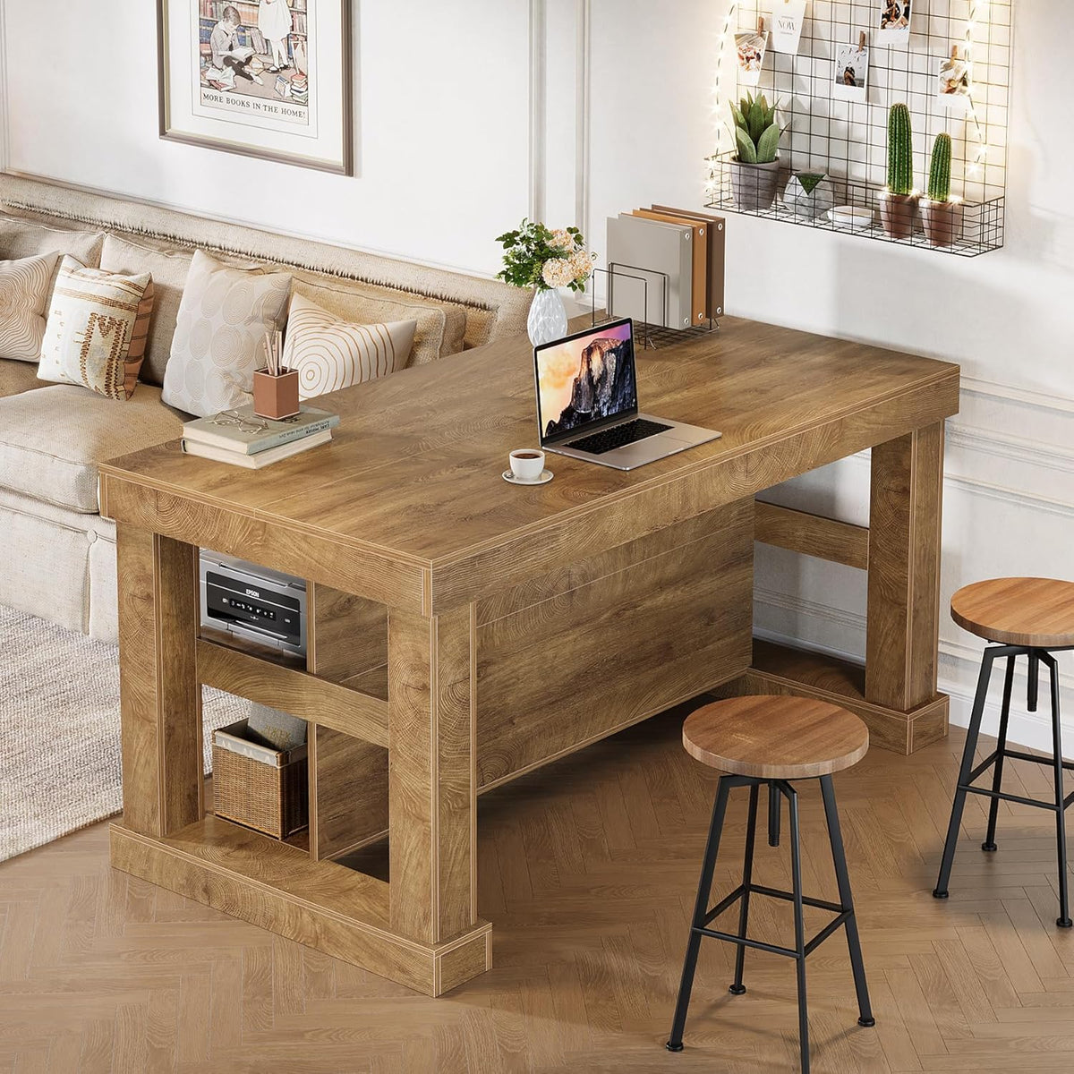 Preventa - Mueble Isla Cocina Premium Diseño Rustico 140 CM - Spacemarket