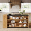 Mesa Isla Bar Cocina 140 Cm 5 Estantes Premium Marrón Claro - Spacemarket
