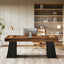 Escritorio Ejecutivo Negro Base Pedestal Premium 140 Cm - Spacemarket
