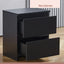 Velador Negro Cajon Doble